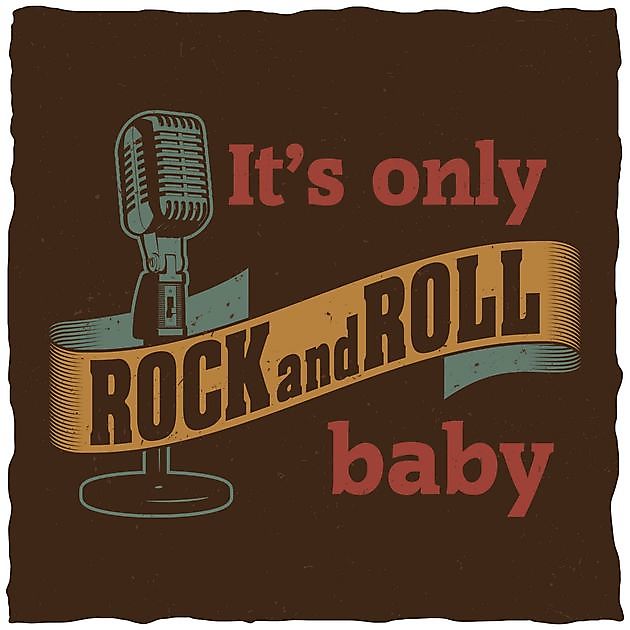It\'s Only Rock And Roll Baby Reclame en Borduurstudio An Zuidbroek