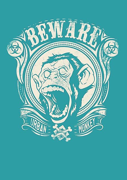 Beware Urban Monkey - Reclame en Borduurstudio An Zuidbroek