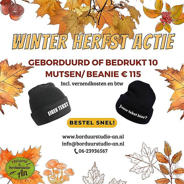 winter herfst actie - Reclame en Borduurstudio An Zuidbroek