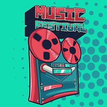 Music poster Borduurstudio An Zuidbroek